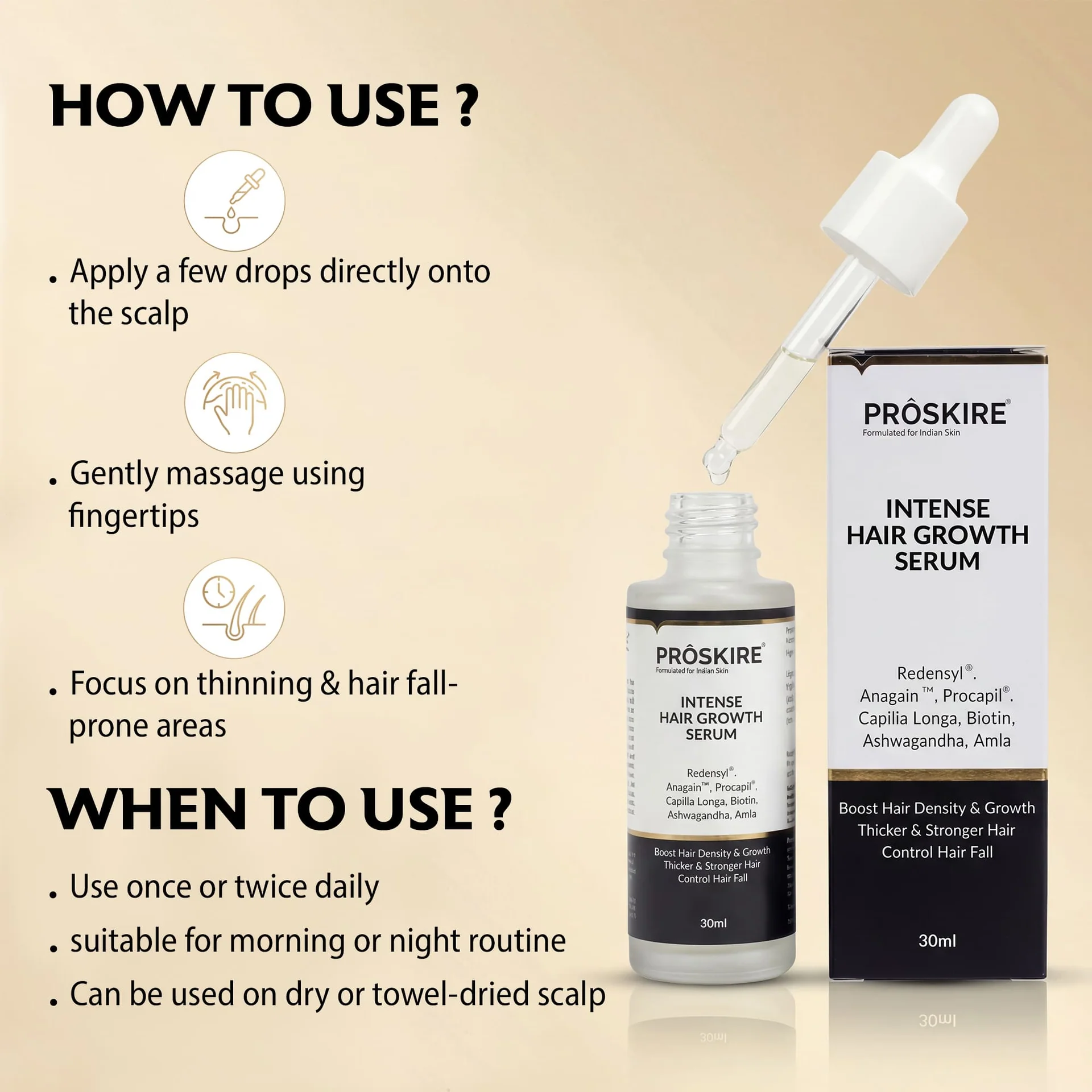 Proskire serum detail